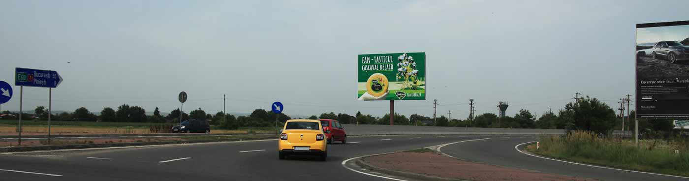 Publicitate outdoor pe autostrada A3 / DN1 campanie Delaco