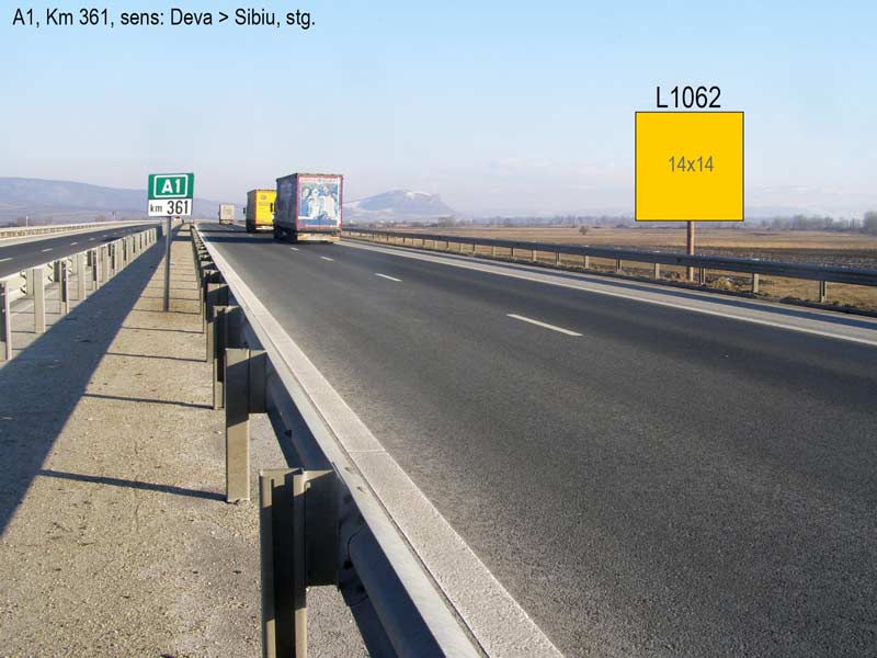 Panouri publicitare pe autostrada A1 Deva Sibiu